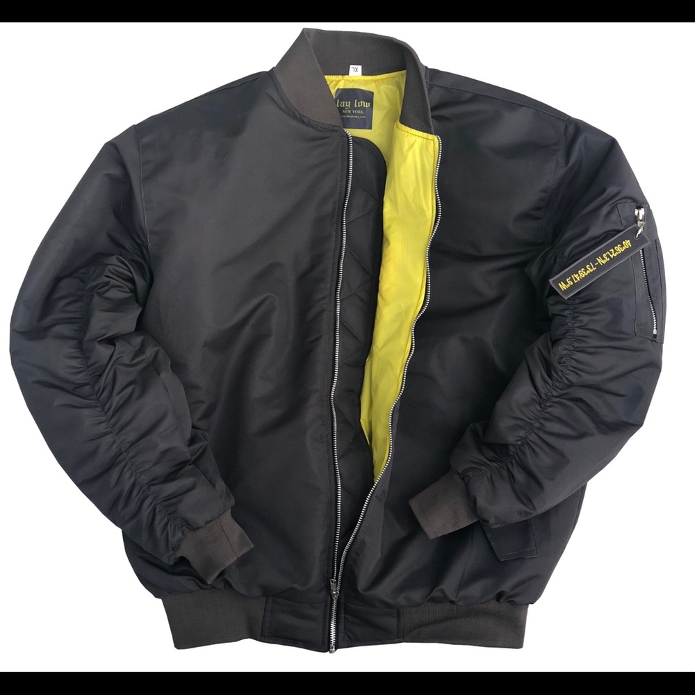 Lay Low Gunmetal Bomber Jacket